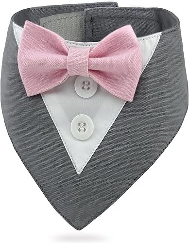 Miniatura 7 de KOOLMOX - Esmoquin para perros pequeños traje formal elegante para perro con corbatín traje de boda para perro traje de esmoquin para perro