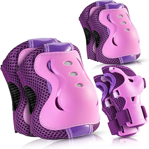 Miniatura 7 de BOSONER Knee Pads for Kids Roller-Skating Adjustable Protective Gear Set Knee Elbow Pads Wrist Guards for Bike Cycling Skateboarding Scooter Gifts