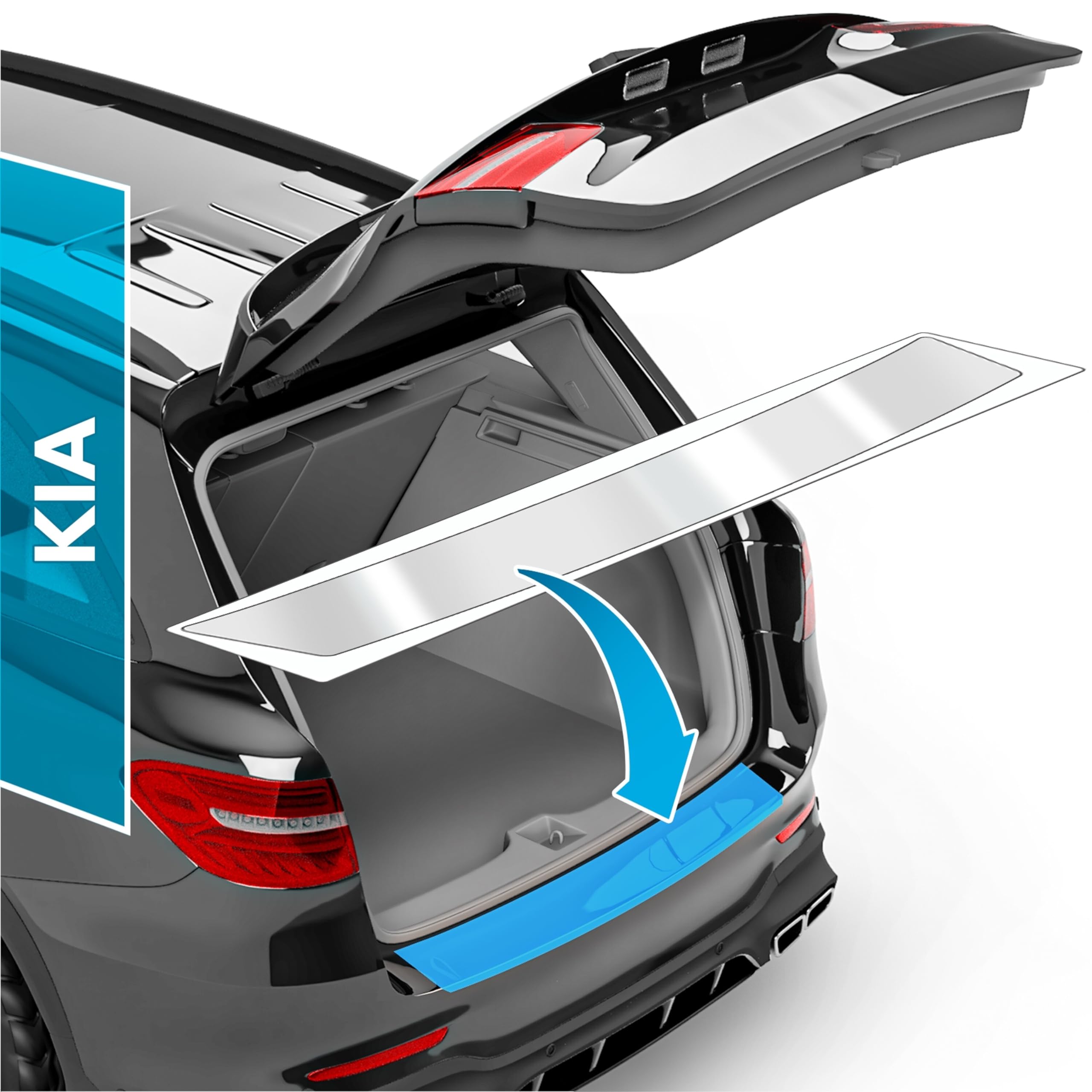 uProtect Película Protectora Maletero Juego Completo Compatible con Kia Sportage 5 (V) NQ5 I 2021-2026 - Protección Parachoques contra Rasguños, Pintura - Transparente Brillante