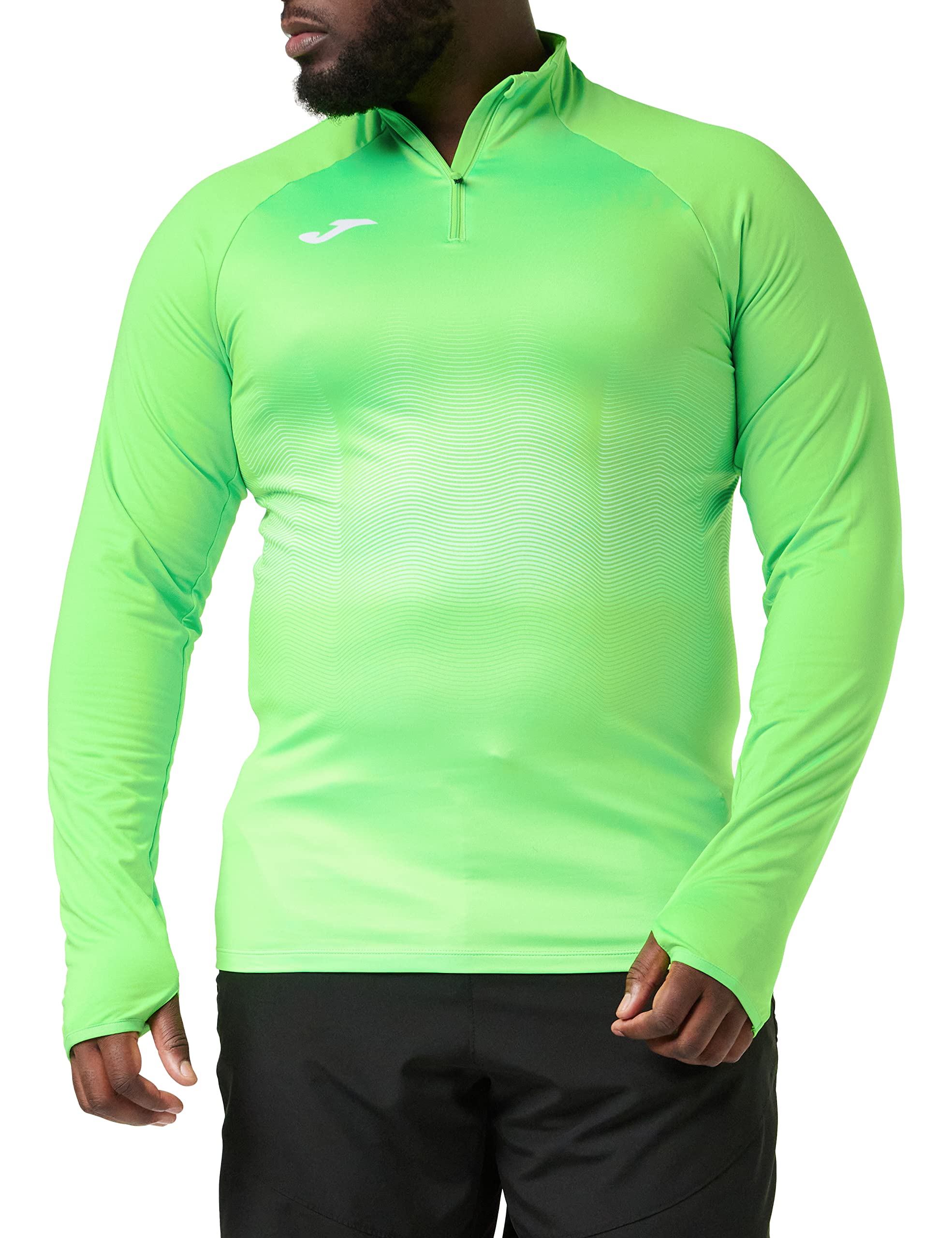 Joma Elite VII Men's Running Sweatshirt, mens, 101541.020, Fluorescent Green, L