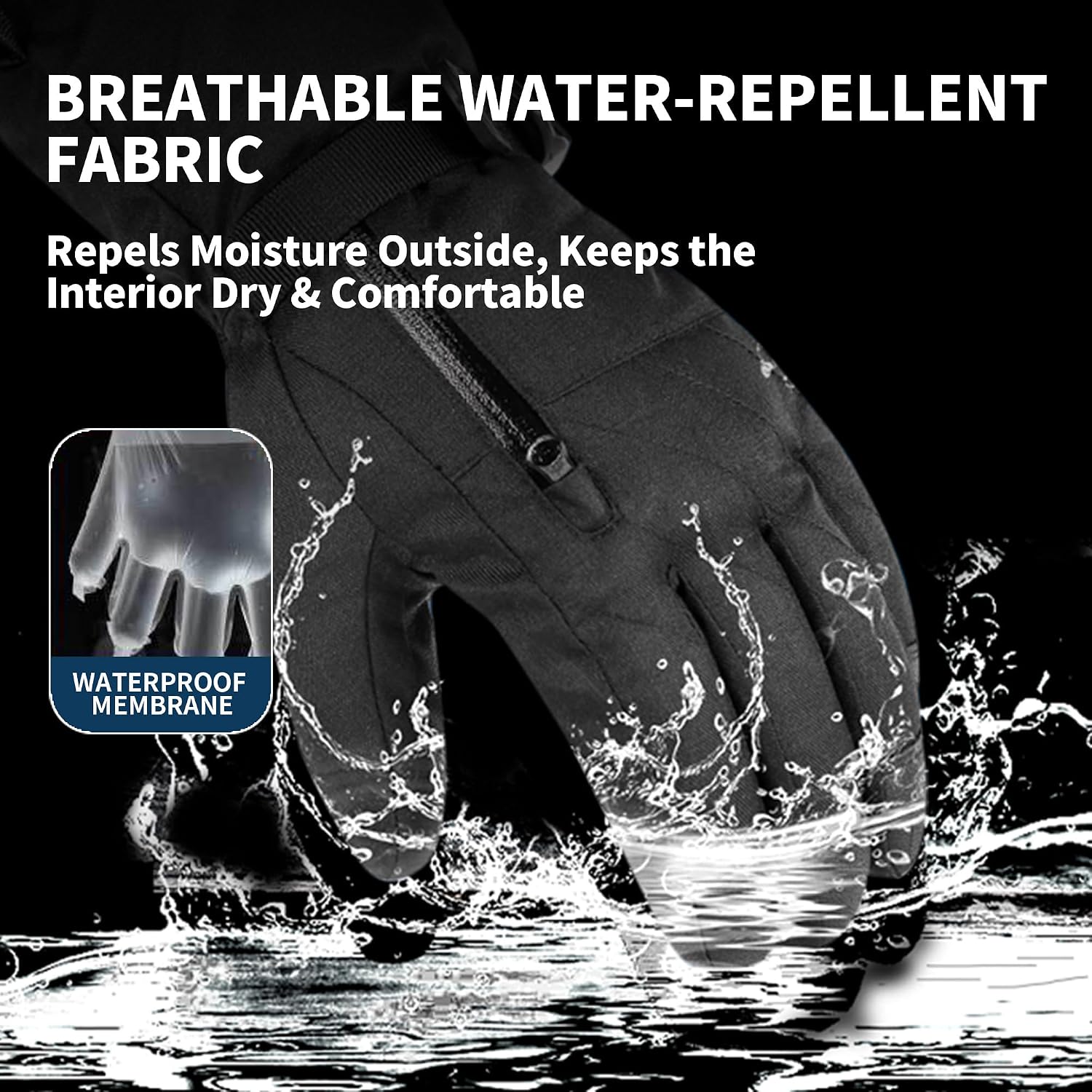 Winter 3M Thinsulate Gloves for Men, Windproof Water Resistant Touchscreen Thermal Glove,for Cycling Biking Ski