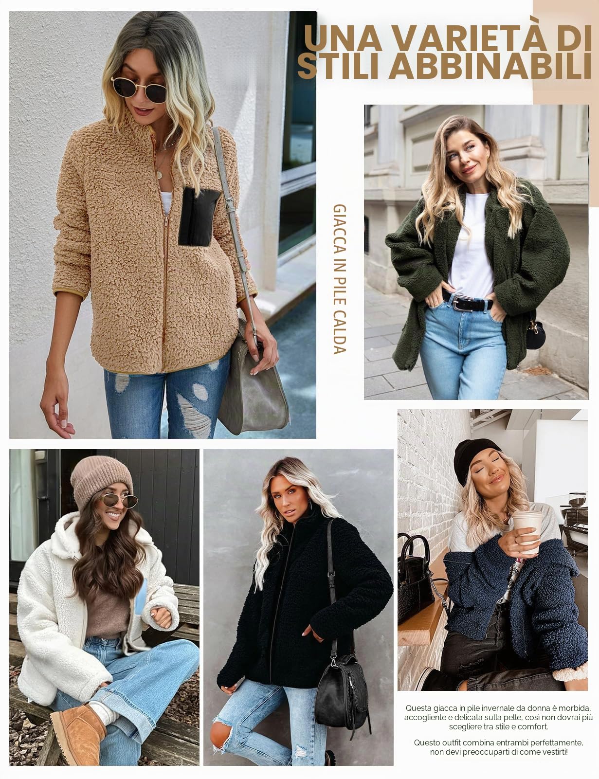 Felpa Pile Donna Lungo Felpe con Cappuccio Giacca Caldo Cappotto Invernale Giaccone Giubbino Cappotti Termica Sweatshirt Pile Donna con Zip Tasche