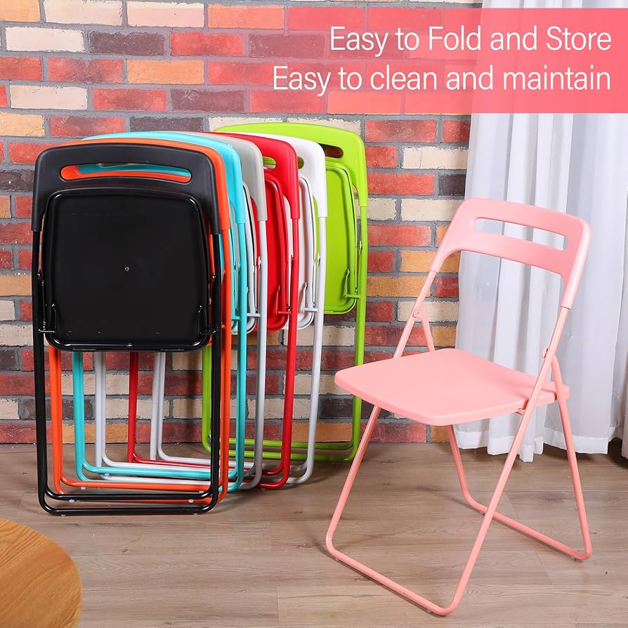 折りたたみダイニングチェアー Amazon｜Beeveer プラスチック折りたたみ椅子 8個セット カラフル
