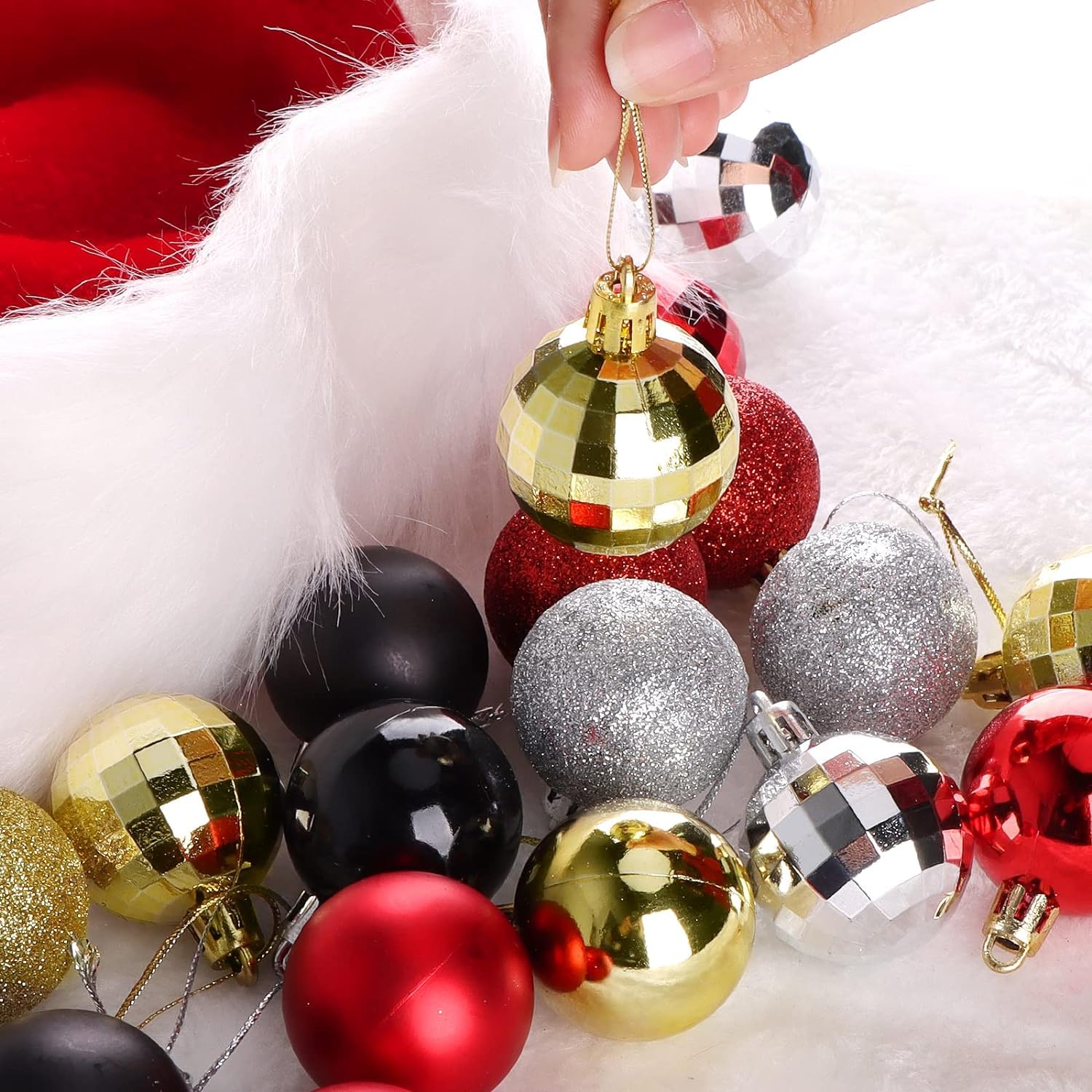 Set de Bolas de Navidad Bolas de Navidad 24 Uds. De bolas de Navidad, adornos navideños, decoración de árbol de Navidad, bolas colgantes para vacaciones, fiesta de boda Bolas para Arbol de Navidad ( C