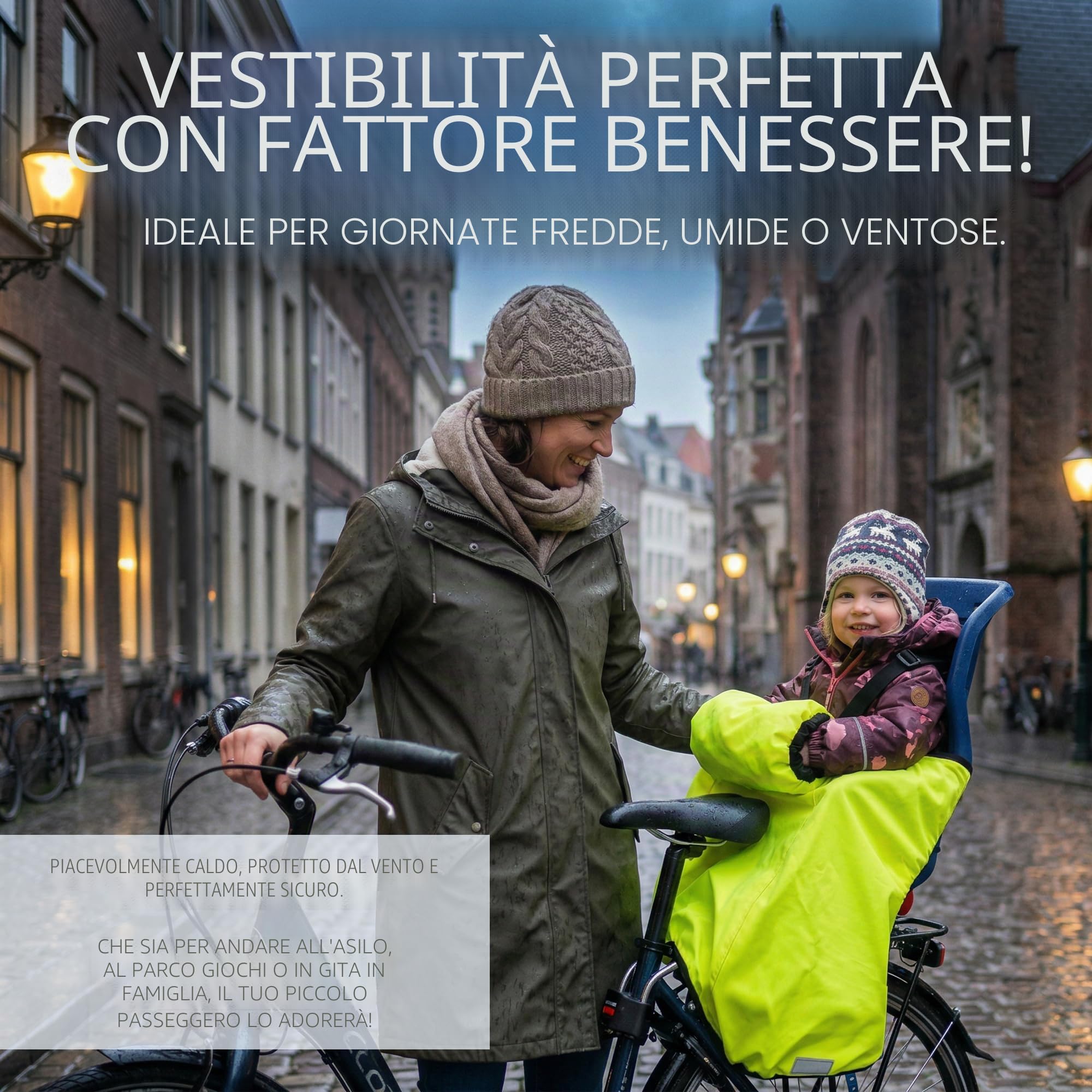 BAMBINIWELT - Coprigambe per bambini, con manicotto in micropile softshell antivento e impermeabile