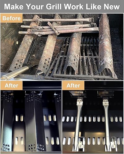 Miniatura 6 de UikJOY Piezas de repuesto para parrilla Charbroil Performance de 2 quemadores 463673519 463625217, pieza de repuesto de quemador de 17.75 pulgadas