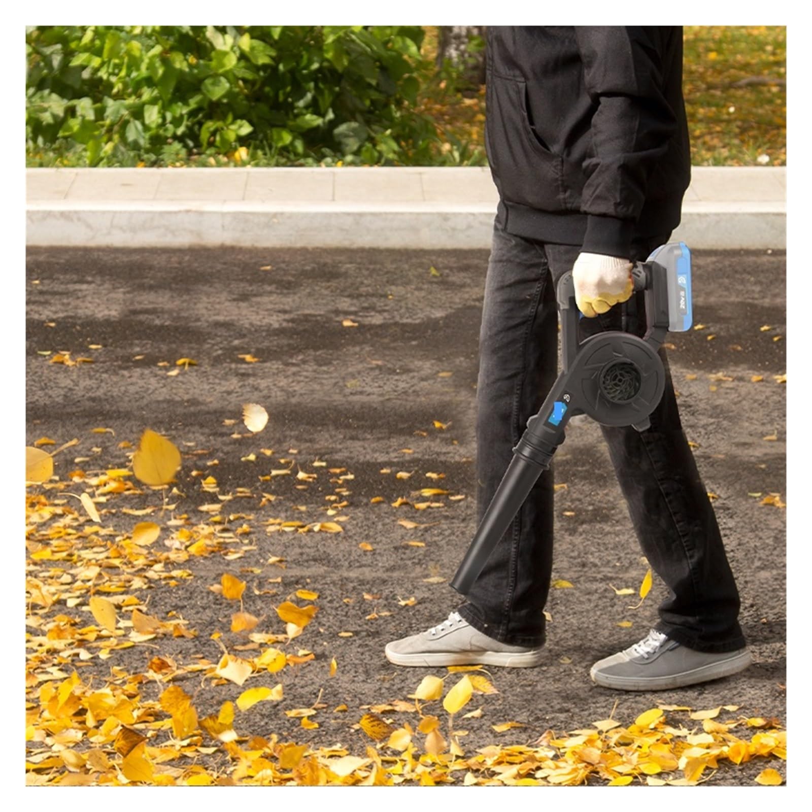 Ventilador, Soplador de Aire eléctrico, soplador inalámbrico de jardín de 20V, Herramientas de colector de Polvo de Ordenador de Velocidad Variable for Limpieza al vacío(Blower)