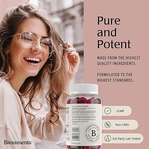 Miniatura 5 de Gomitas de fibra prebiótica para adultos y niños sin azúcar añadida - 0.18 oz (60 unidades) Gomitas de suplemento de alta fibra - Veganas - Apto