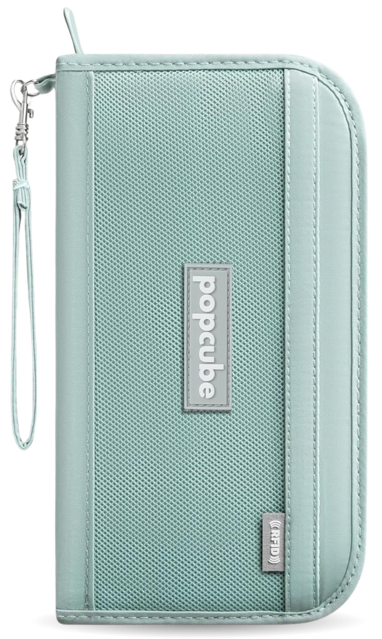Polyester Travel Passport Cover for Men & Women with RFID Blocking- Passport Holder for Upto 4 passports- Passport Pouch with Removable Hand Strap. (Green)-image-31