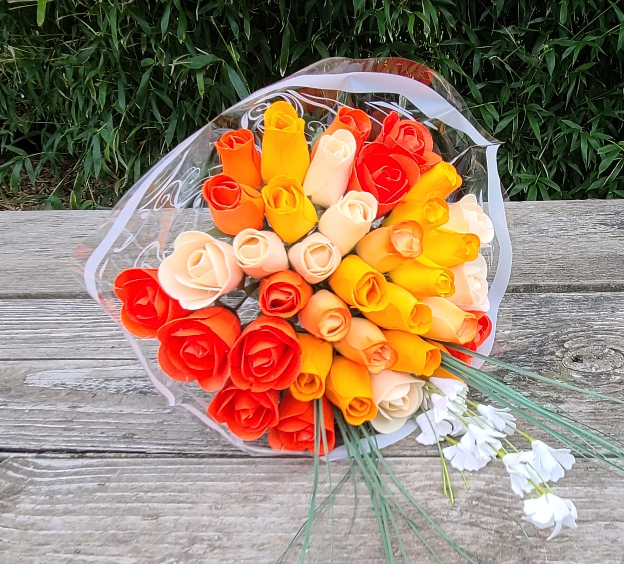 Amazon｜The Original Wooden Rose Deluxe Orange Cream Sicle Themed