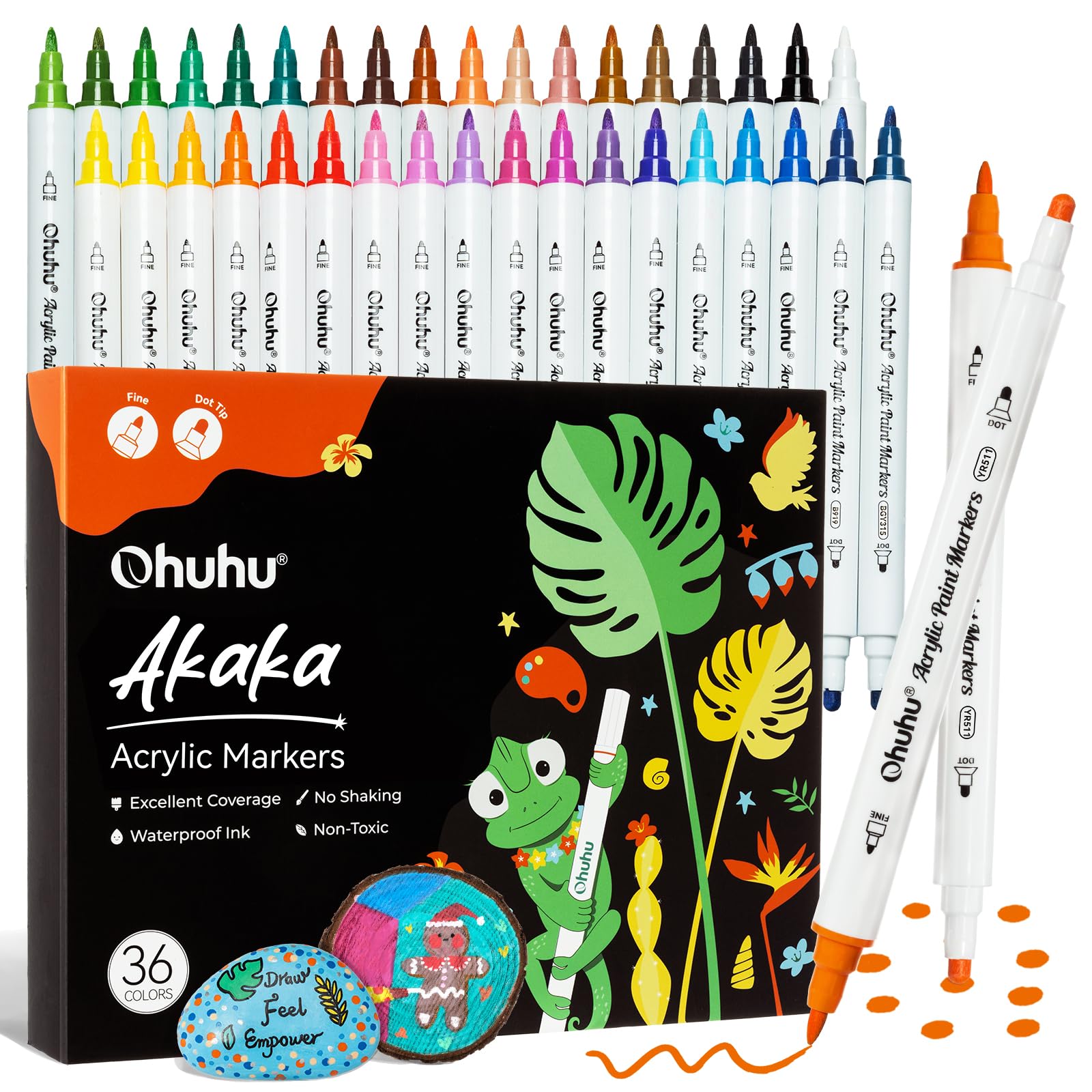 Ohuhu Acrylic Markers Set - 120 Colors -10 Ohuhu Acrylic Markers Set - 120 Colors -10