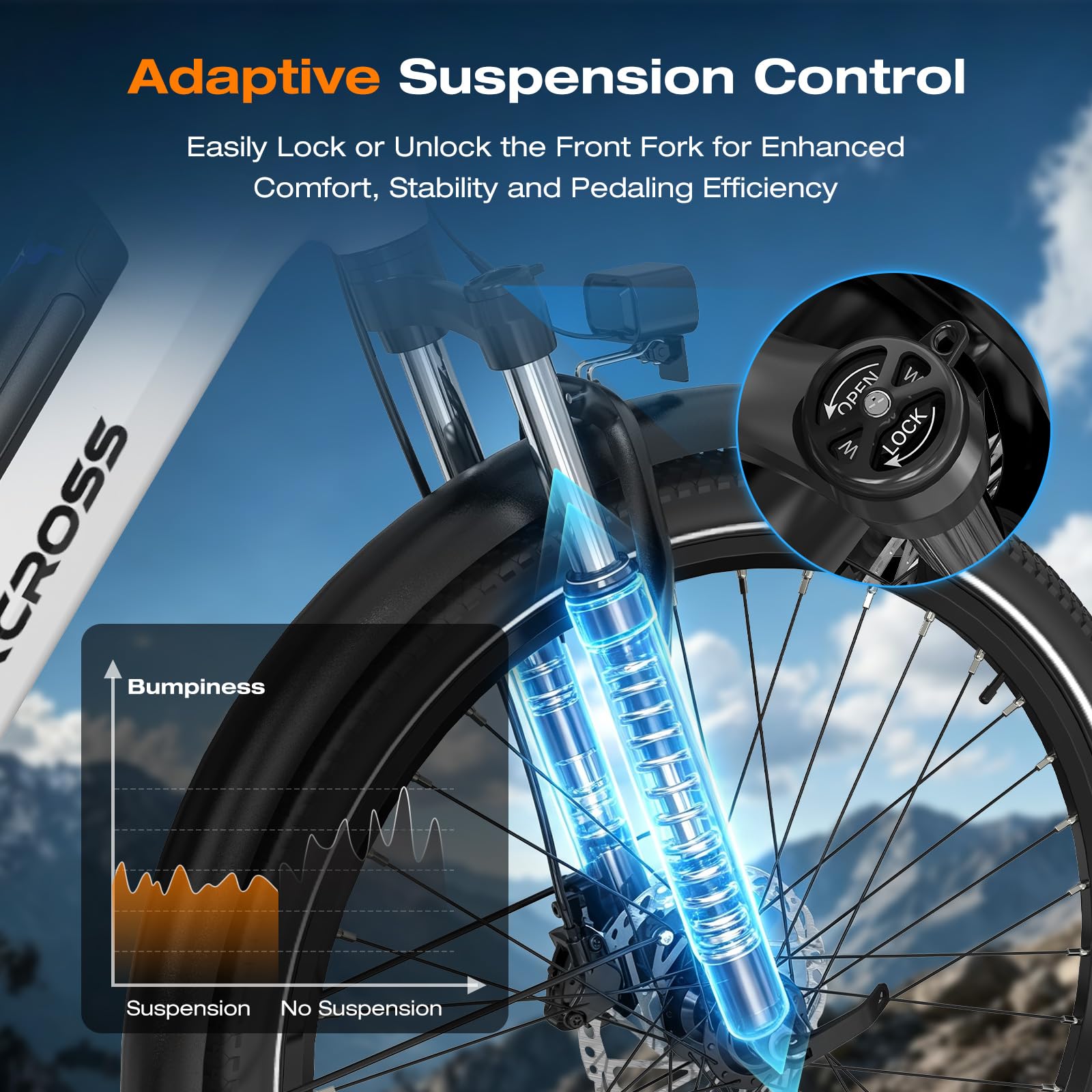 EVERCROSS Bicicleta Eléctrica para Adultos, 16"/20" Neumático Gordo Bici Eléctrica, Motor de 250W, hasta 25KM/H, 36V/48V Batería Extraíble Bicicleta de Montaña, Nieve Montaña Ebike