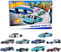 Hot Wheels Veículo de Brinquedo Pacote com 10 carros de corrida para crianças a partir de 3 anos
