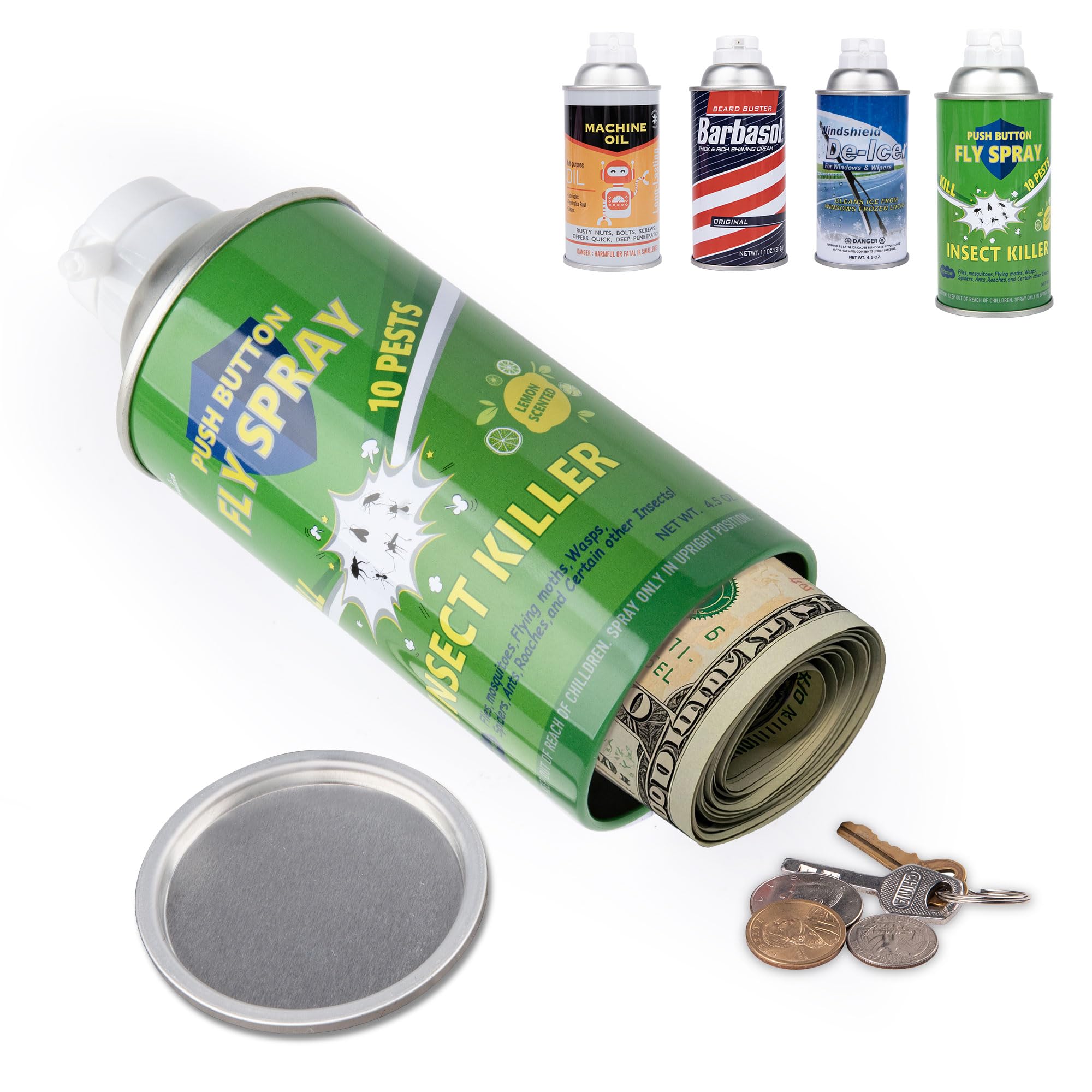 BarGifts Hidden Safe Fake Spray Can with Hidden Compartment, Hidden Storage Keep Your Valuables Safe Like Money, Keys, and Jewelry- Green-image-21