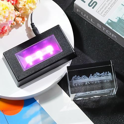 Miniatura 3 de YWHL Figura de cristal 3D de la última cena de Jesucristo con base colorida grabada con láser, recuerdo de Jesús, regalos religiosos de Navidad para