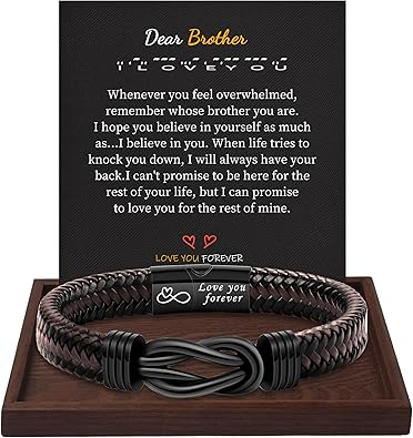 Inspirational Gifts for Men Morse Code Bracelets Mens Bracelets Graduation Gifts for Him Fathers Day Adjustable Leather Bracelet Motivational Birthday Annivesary Jewelry Stocking Stuffers for Men