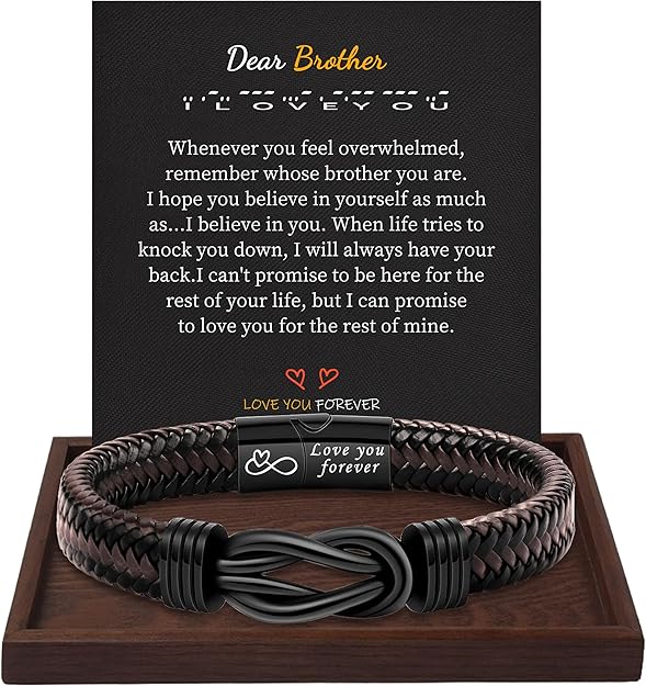 Inspirational Gifts for Men Morse Code Bracelets Mens Bracelets Graduation Gifts for Him Fathers Day Adjustable Leather Bracelet Motivational Birthday Annivesary Jewelry Stocking Stuffers for Men