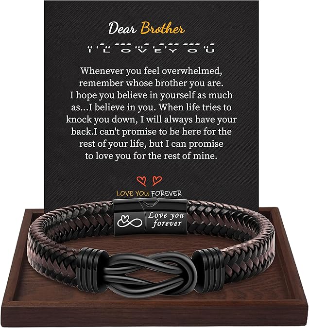 Inspirational Gifts for Men Morse Code Bracelets Mens Bracelets Graduation Gifts for Him Fathers Day Adjustable Leather Bracelet Motivational Birthday Annivesary Jewelry Stocking Stuffers for Men