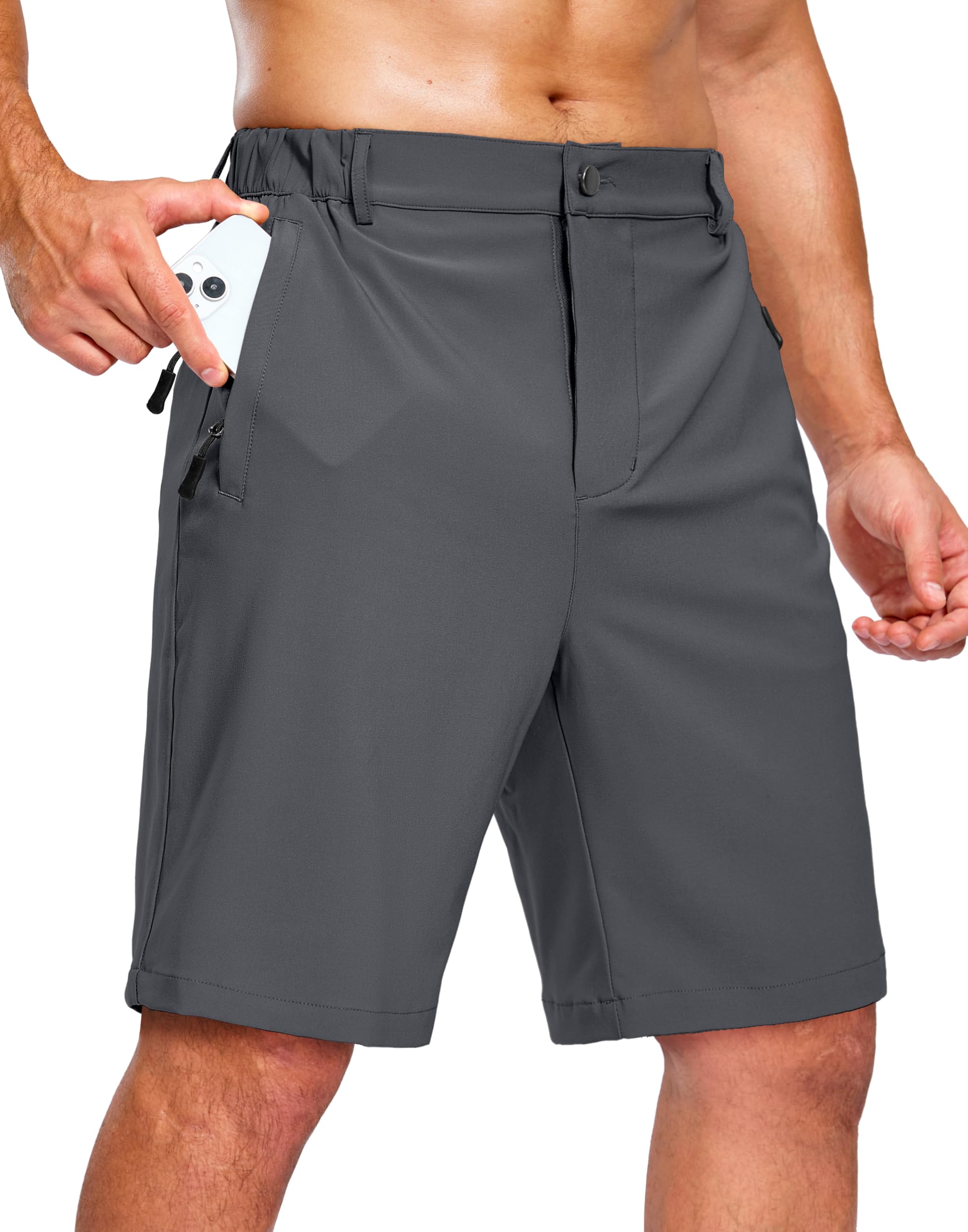 G Gradual Mens Shorts 7 5 9 Lightewight Casual Shorts for Men Hiking Golf Shorts with 3 Zipper