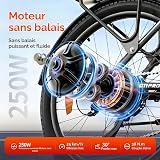 GaleRun Vélo Électrique Femme/Homme Frein hydraulique 26' |7vitesses Urban Commuter,3Modes Conduite vélo électrique avec Batterie 36v13ah remplaçable,25km/h,portée max120km Urban Commuter Gris - 6