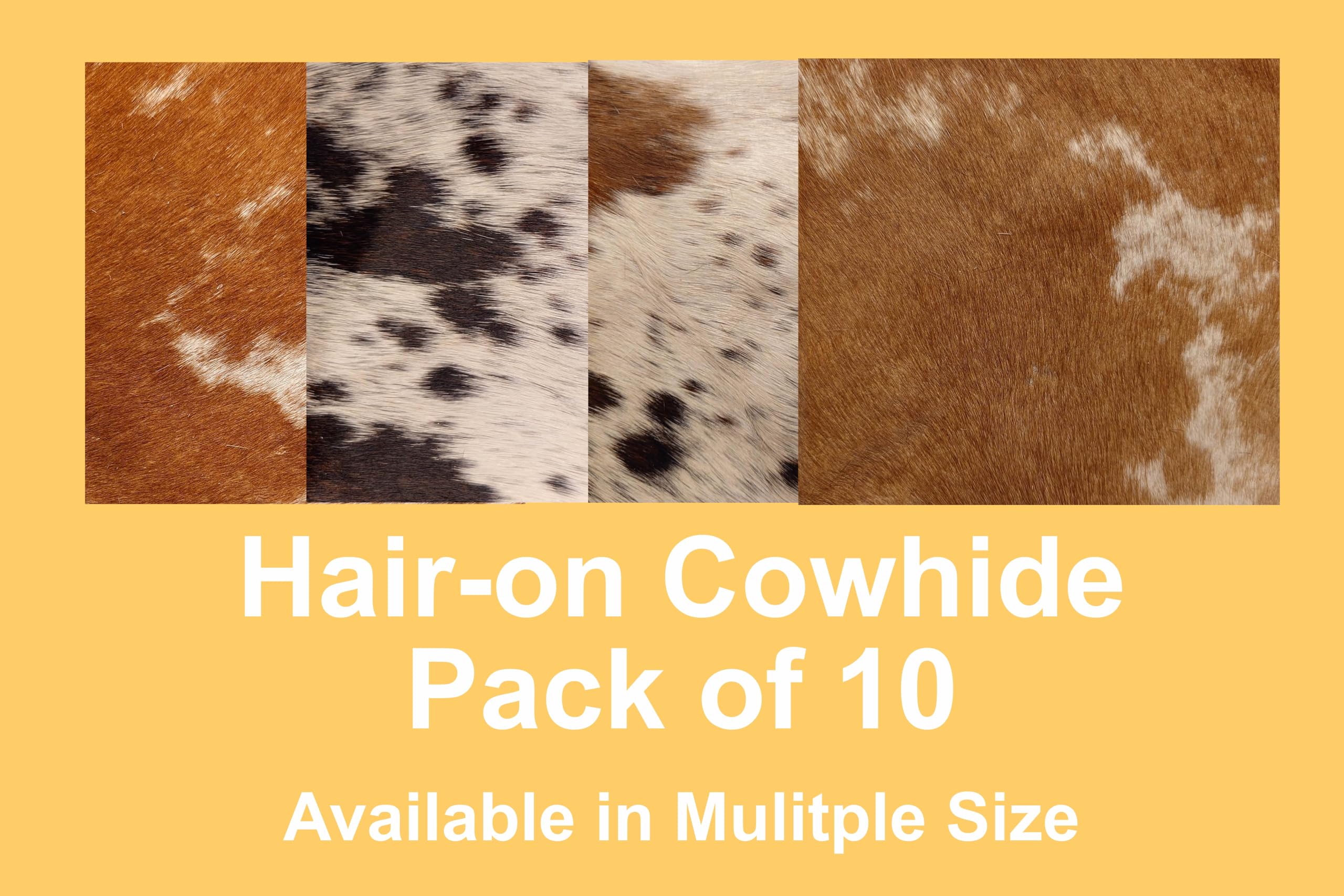 Amazon.com: Natural Cowhide Leather Squares, Mixed Colors Hair-On