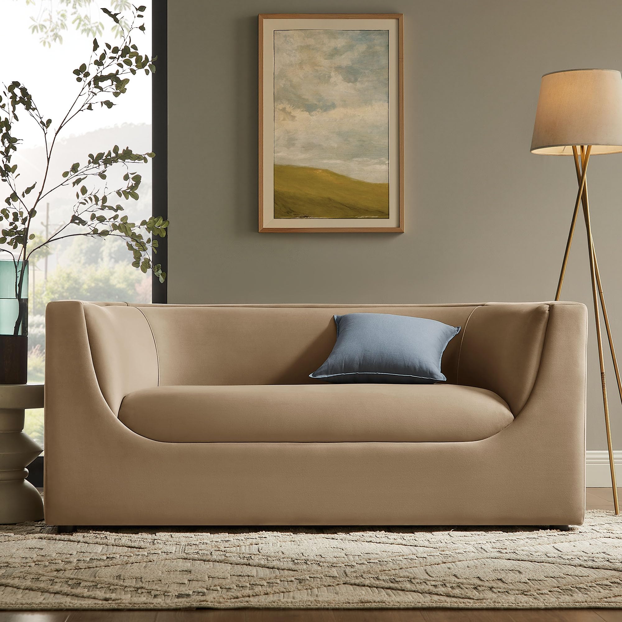 Amazon.com: Modway Hilda 67 Inch Modern Curved Back Performance