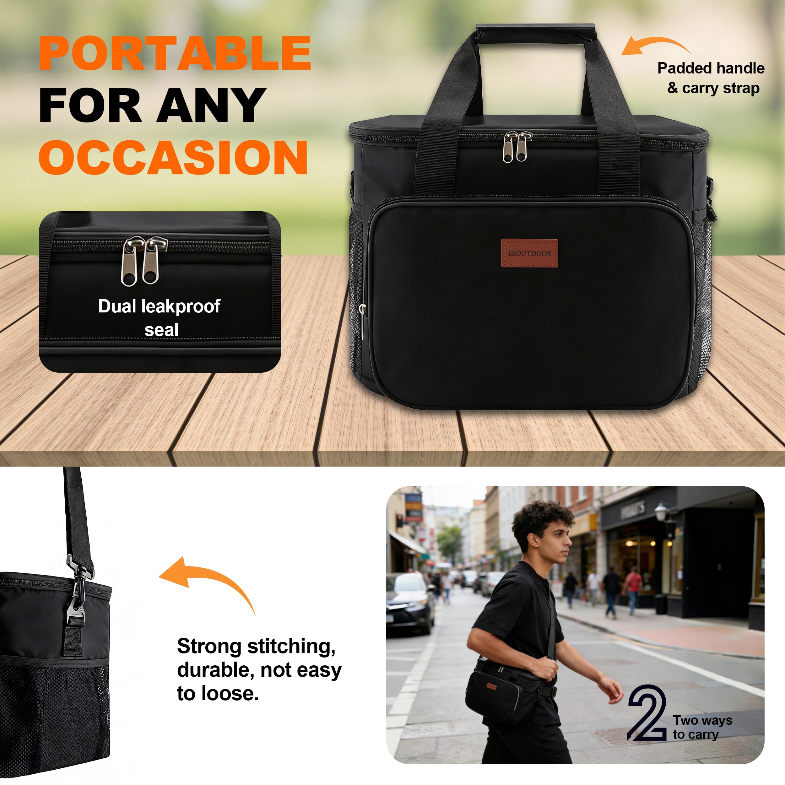 Isolierte Faltbare Kühltasche Lunchtasche wasserdichte Thermotasche Umhänge Tragetasche Für Herren Damen Unterwegs Picknick Brunch FrüHstück Mittag Einkauf