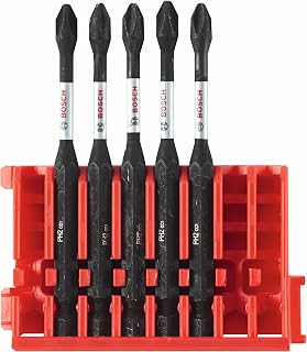 BOSCH ITDPH23505C - 5 pc. Driven 3.5 In. Phillips® #2 Power Bit with Clip for Custom Case System