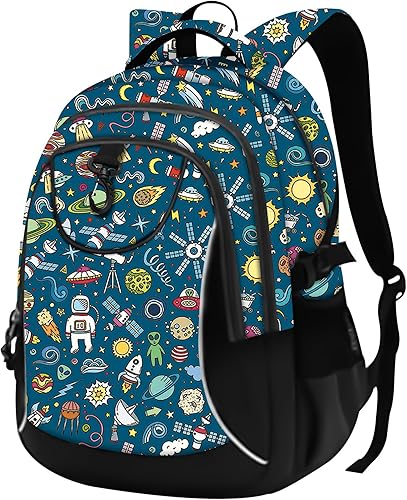 Miniatura 16 de Mochila escolar estilo Rickyh, mochila de viaje estilo Rickyh para hombres y mujeres, mochila ligera con compartimento para portátil, Tamaño único,