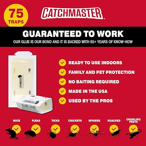 Miniatura 3 de Catchmaster - Trampas de goma para ratones e insectos 75 unidades