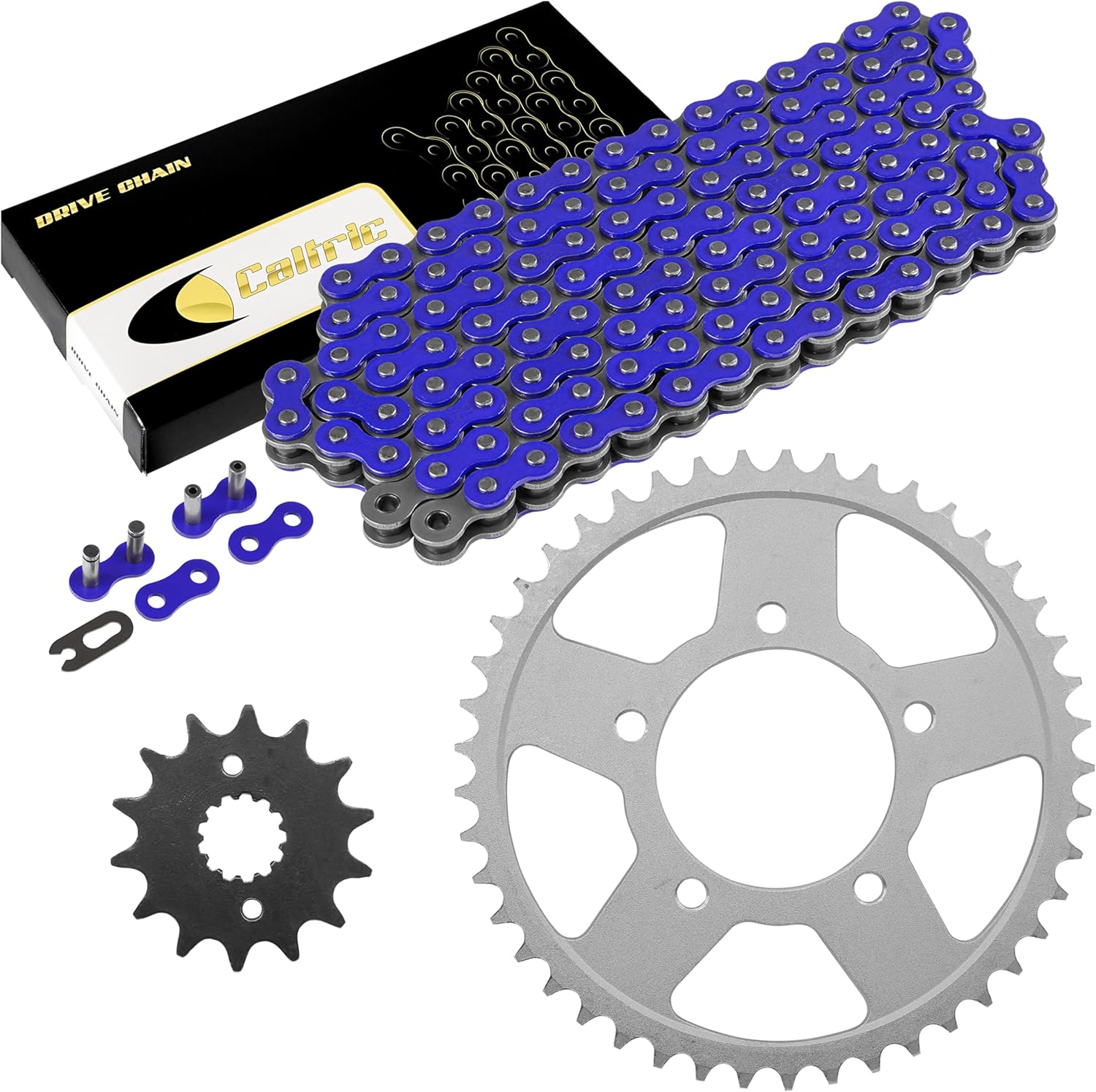Caltric Drive Chain and Sprockets Kit Compatible with SUZUKI GSX600F Katana 600 1992 1993 1994 1995 1996 1997