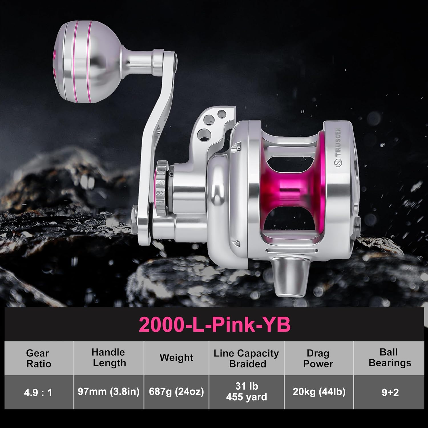 TRUSCEND Advanced Baitcasting Reel, Incredible Durability, Magnetic Brakes, Ergonomic Design, 4+1 Stainless BB for Saltwater & Freshwater, Designed for The Versatile Angler