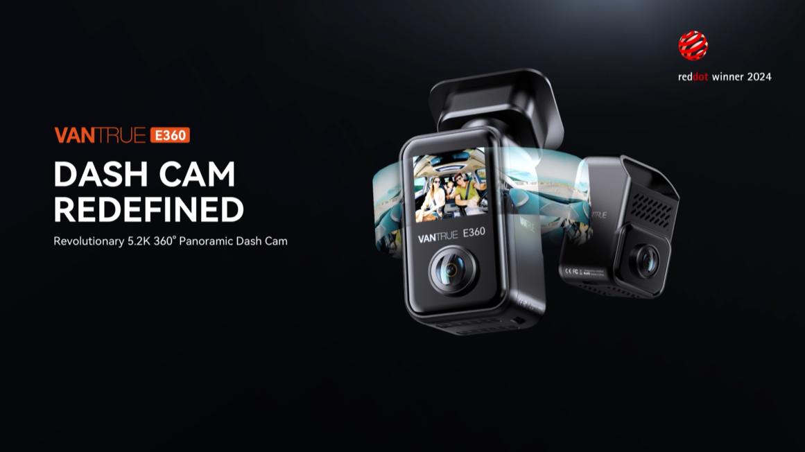 Amazon.com: Vantrue E360 5.2K 360° Panoramic Dash Cam, 5GHz 