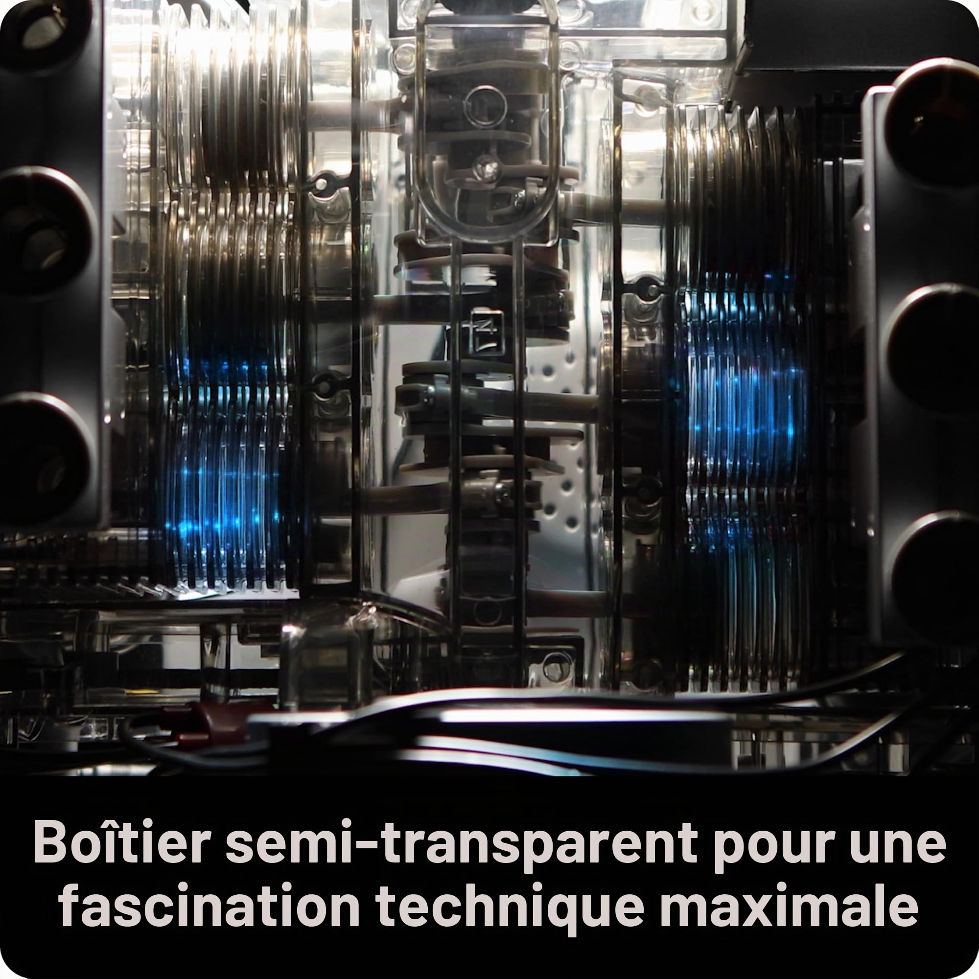 Franzis 67224 Porsche 911 Moteur Boxer Kit de 290 pièces Modèle Fonctionnel Transparent Vilebrequin Mobile Piston Soupapes Moteur Riche 6 Cylindres Refroidi par Air