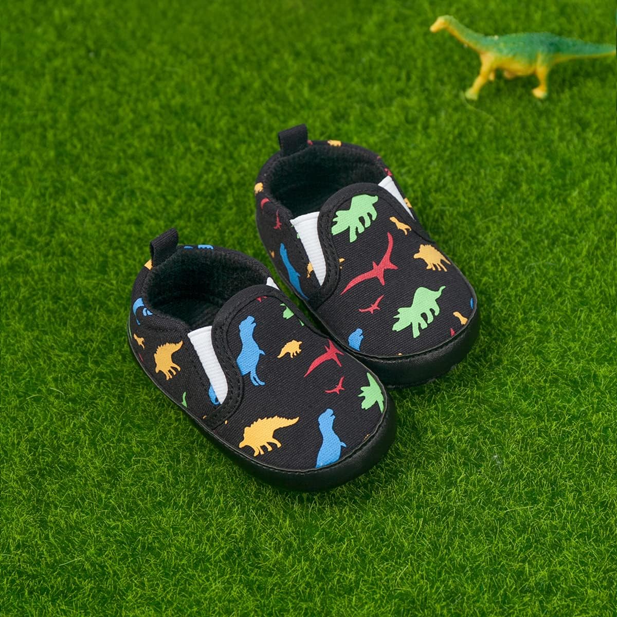 Meckior Infant Baby Girls Boys Canvas Shoes Soft Sole Toddler Slip On Newborn Crib Moccasins Casual Sneaker Austin Boy's Flat Lazy Loafers First Walkers Skate Shoe - Image 7