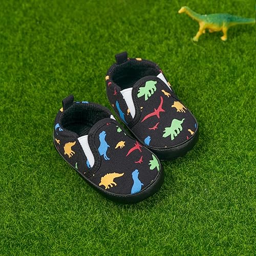 Miniatura 7 de Meckior - Zapatos para recién nacidos, tipo mocasines de lona con suela suave para recién nacidos, bebés, niños y niñas que estén dando sus primeros