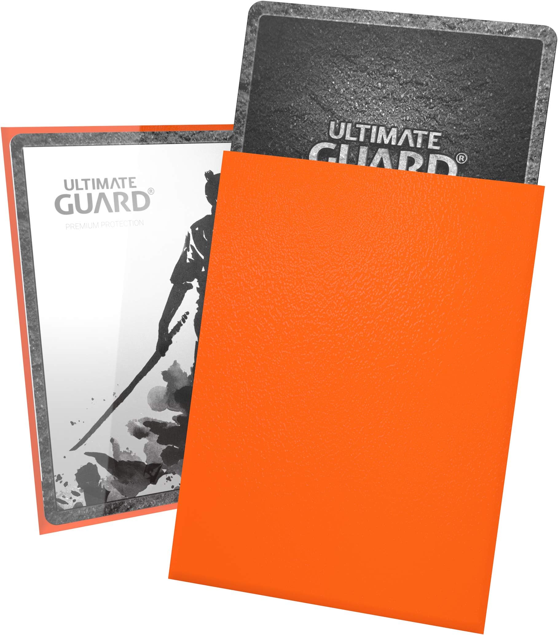 Ultimate Guard Katana Card Sleeves: 100 Standard Size TCG Sleeves, 66 x 91mm, Orange Back, Tournament Quality, No PVC & Acid-Free, High Clarity