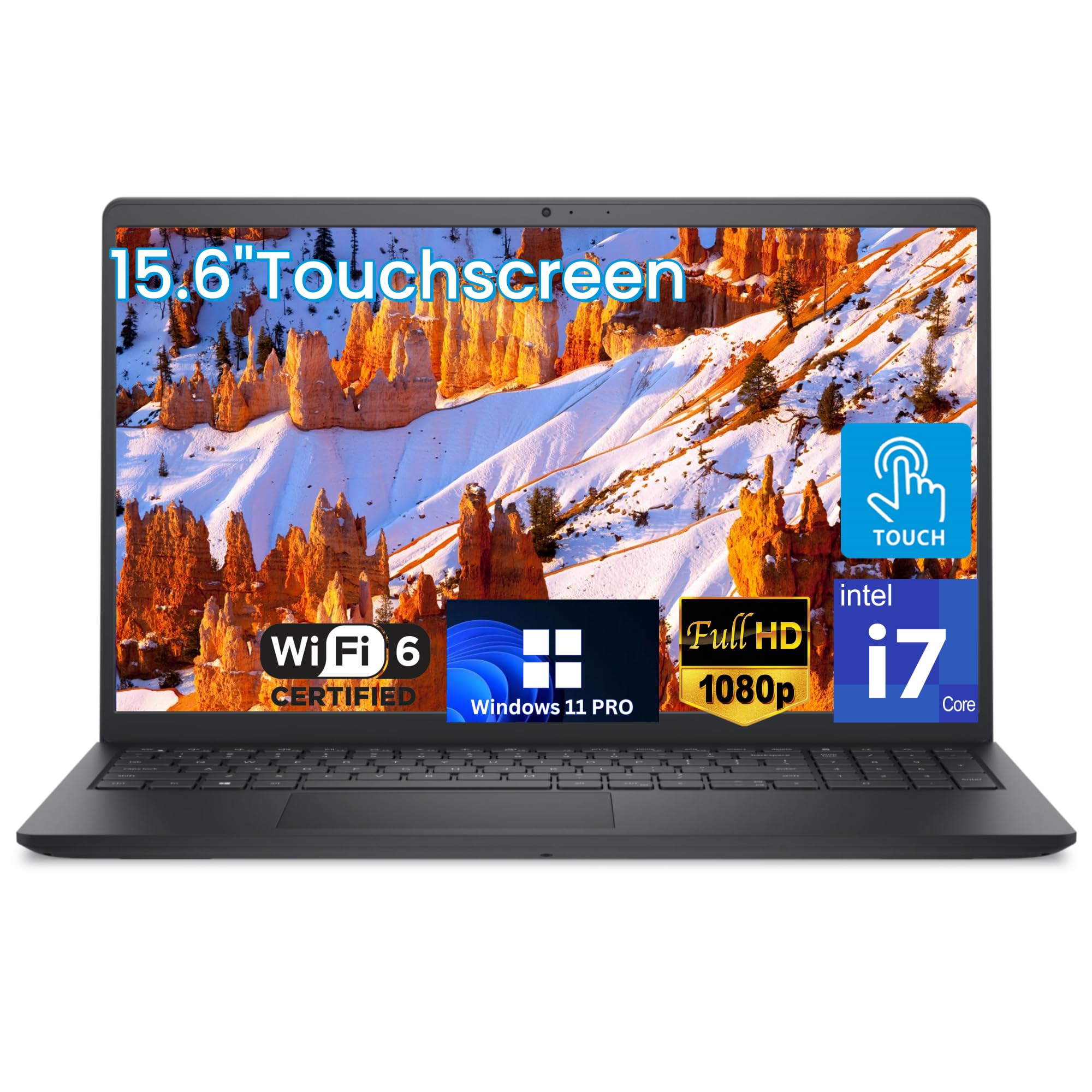 Dell 15 Touchscreen Laptop, Intel 10-Cores i7-1355U, 16GB DDR5, 512GB SSD