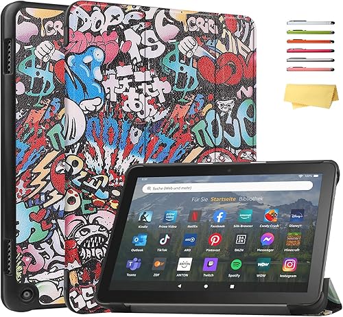 Miniatura 69 de Funda para tablet Yaxa Kindle Fire Max 11 de 13ª generación (versión 2023) de 11 pulgadas con soporte [encendido y apagado automático] Funda
