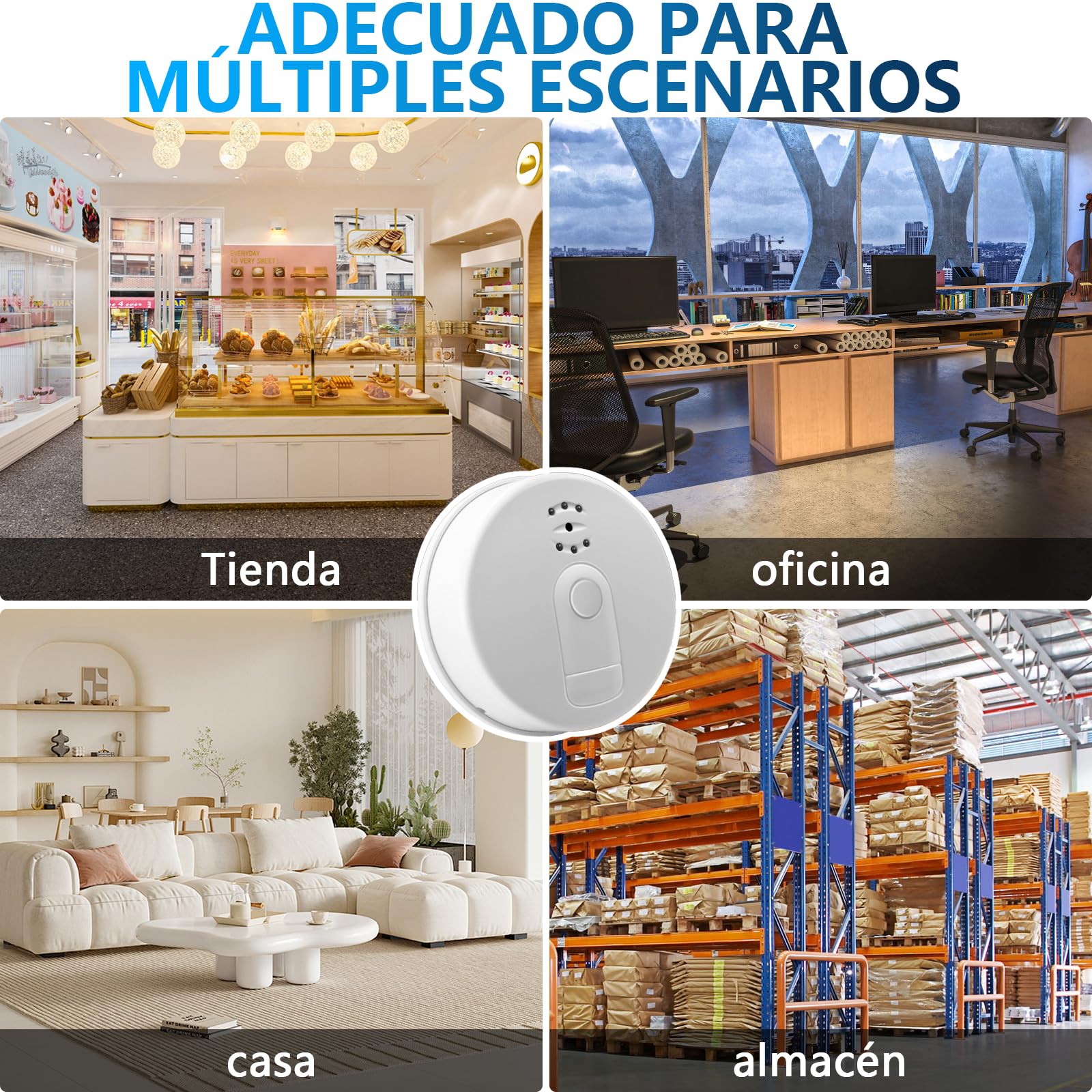 LXMIXMI Cámara Oculta con Wi-Fi 5G, Cámara Oculta en un Detector de Humo, Minicámara Espía con Wi-Fi de 1080P HD con Visión Nocturna, Detección de Movimiento y Grabación en Bucle