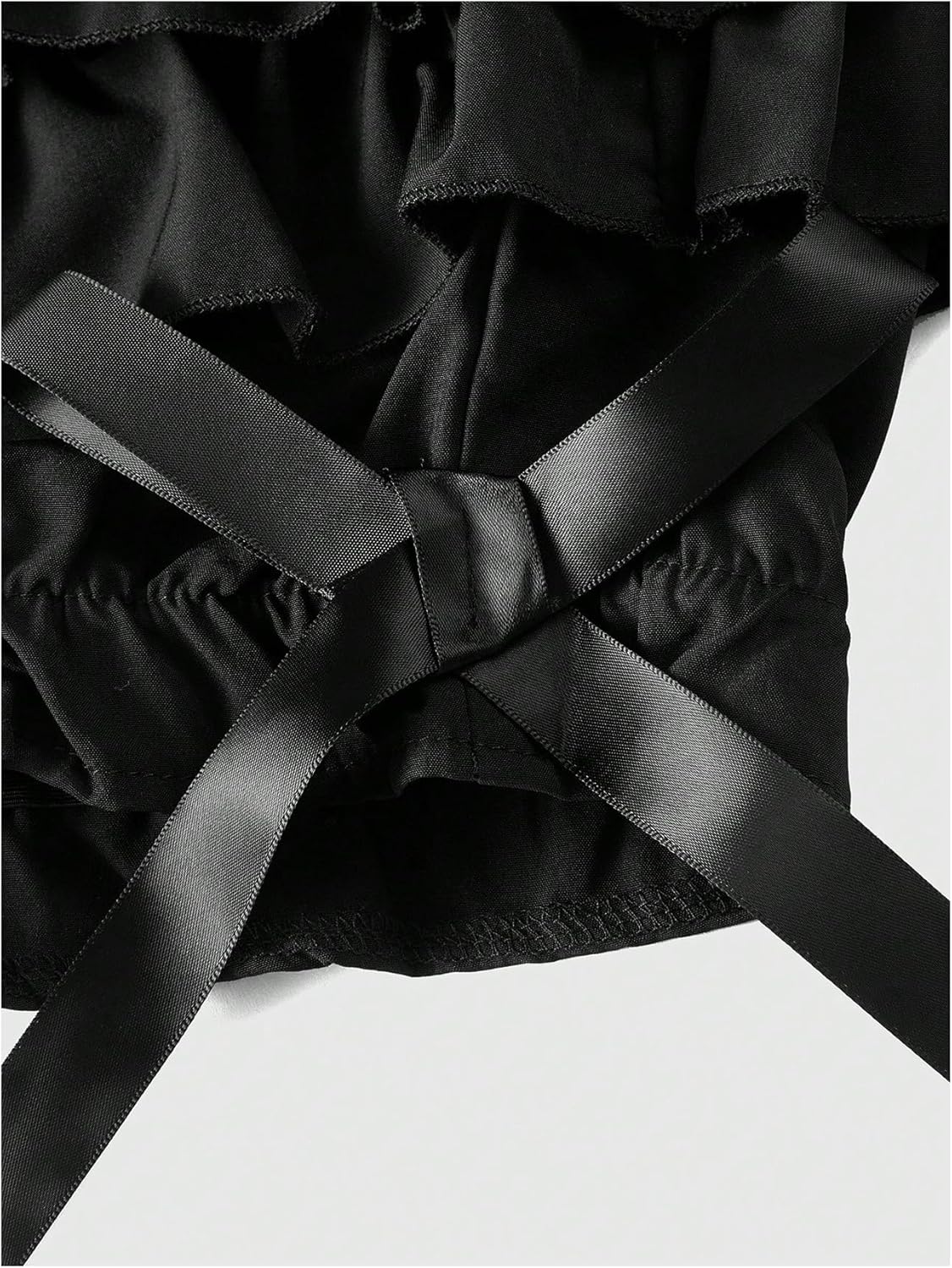 SweatyRocks Women's Y2k Gothic Bloomers Pumpkin Shorts Bow Ruffle Frilly Short Petticoats - Image 5