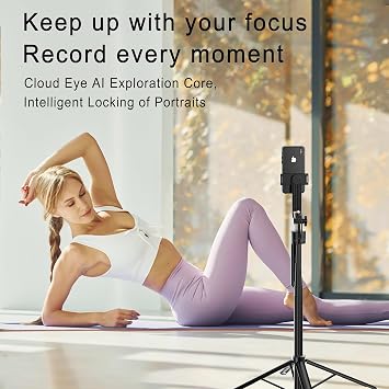 Extendable Auto Face Tracking Tripod, 360 Rotating Tripod, 70 Selfie Sticks,Both Auto or Manual Moving Control, Smart Cameraman Shooting for Video, Vlog, Live Stream