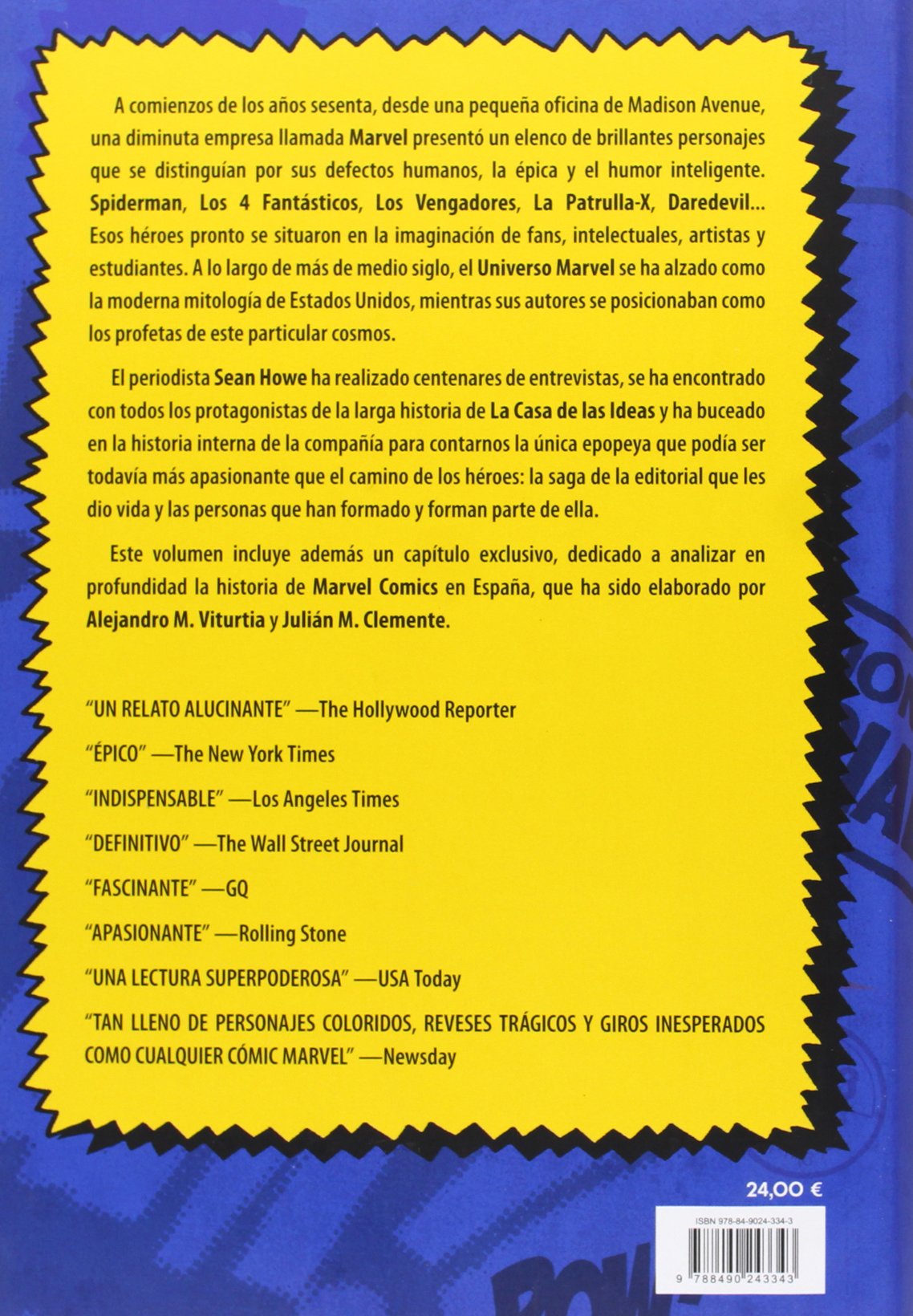 Marvel Cómics. La Historia Jamás Contada (Novela)