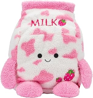 BumBumz 12-inch Plush - Sunday Strawberry Milk Collectible Stuffed Toy - BreakfastBumz Series