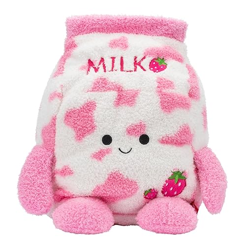BumBumz 12-inch Plush - Sunday Strawberry Milk Collectible Stuffed Toy - BreakfastBumz Series - Strawberry Milk