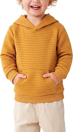 PATPAT Toddler Boy Long Sleeve Hoodie with Kangaroo Pocket Fall Clothes 1-6