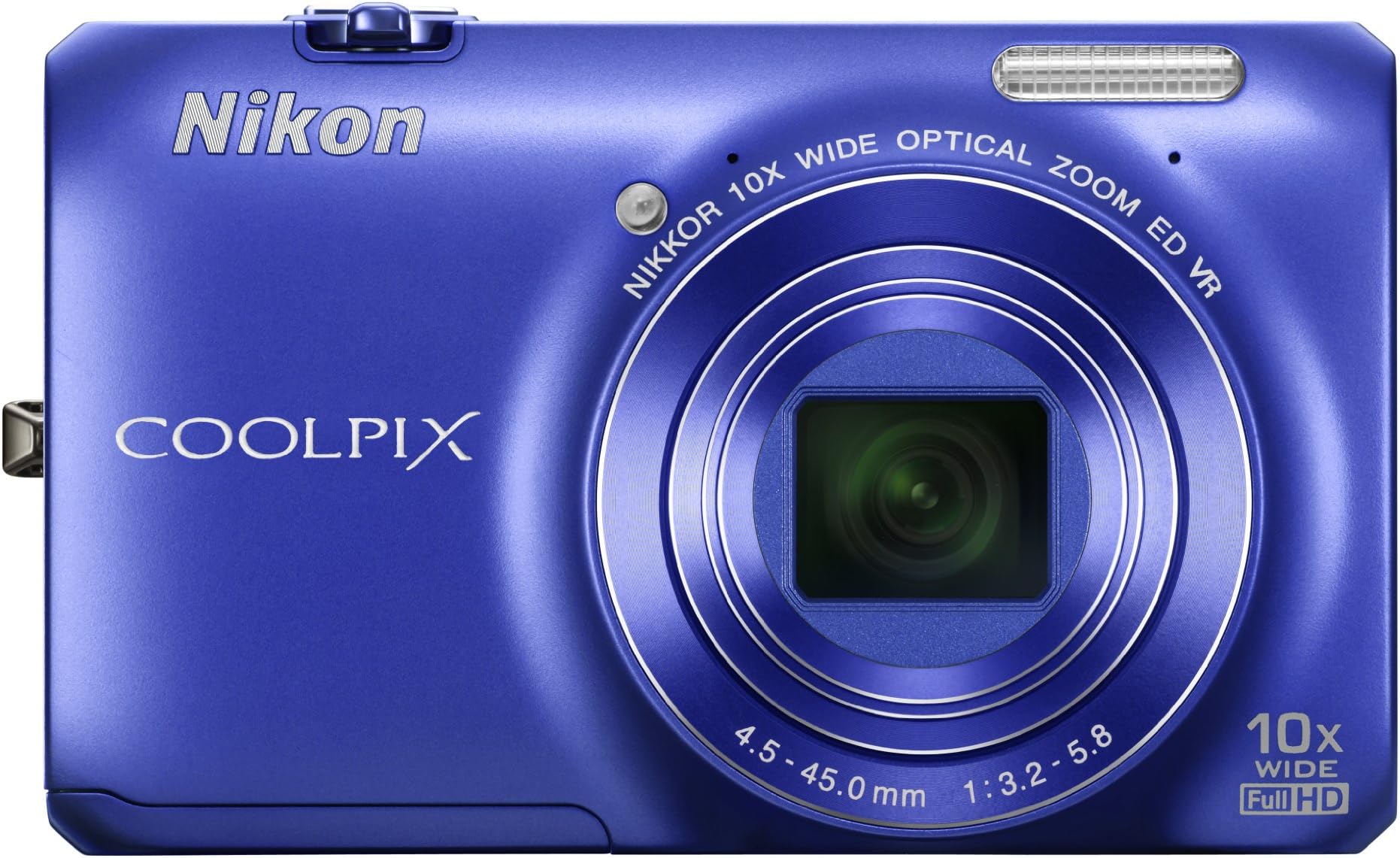 Nikon COOLPIX S6300 16 MP Digital Camera with 10x Zoom NIKKOR Glass Lens and Full HD 1080p Video (Blue)