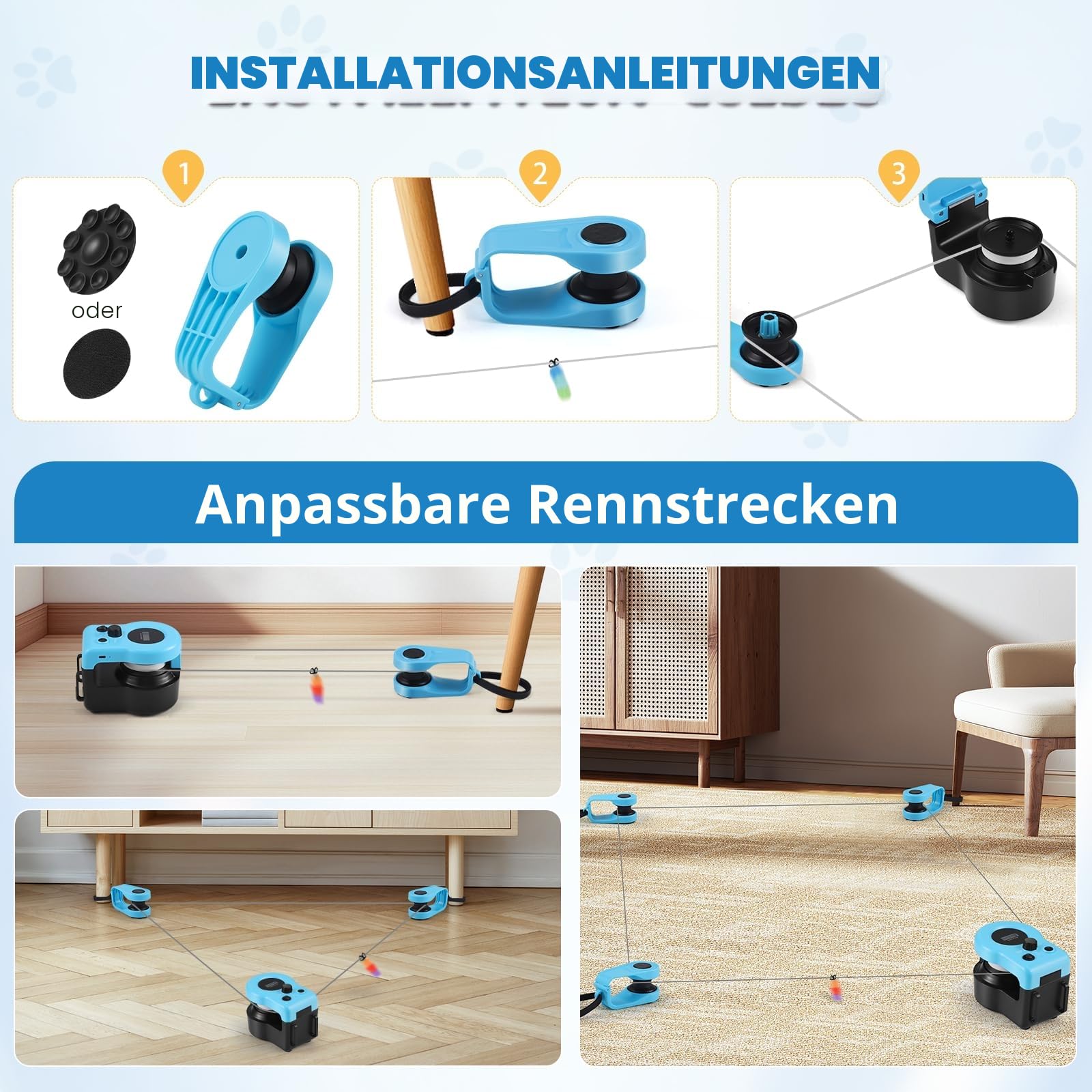 Katzenspielzeug für Indoor-Katzen, Laufband, automatisch/ferngesteuertes Katzenspielzeug, einstellbare Geschwindigkeit, simuliertes Katzenjagdspielzeug