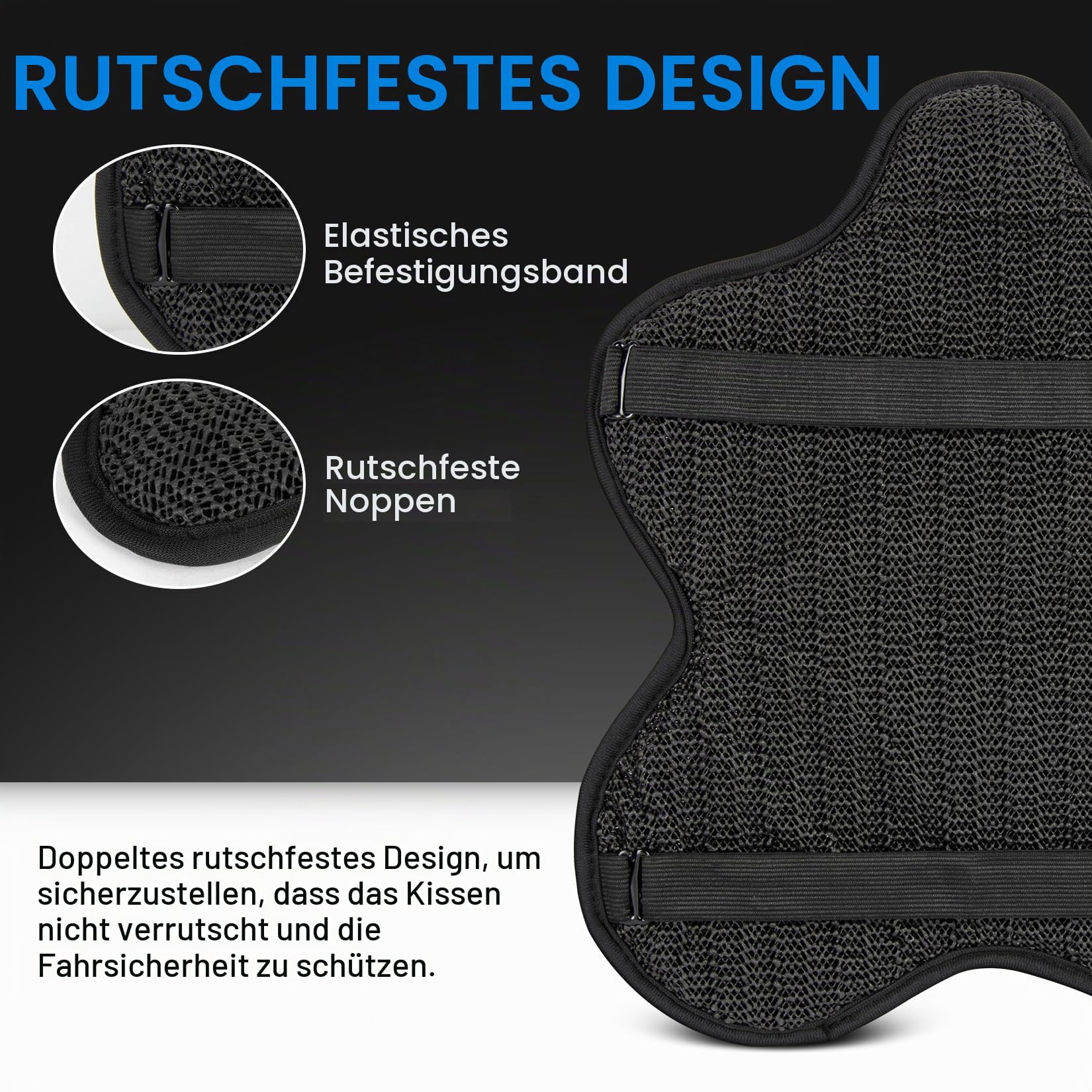 PSLER Motorrad Sitzkissen Fahrersitz Polsterbezug, Motorradzubehör Sattelbezug Universalnetz für Roller Motocross Sonnenschutz Wärmeisolation Feuchtigkeitsisolation