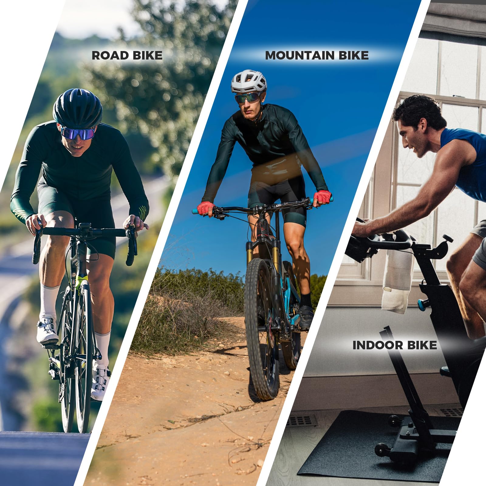 ROCKBROS Fahrradhose Herren Radunterhose mit 3D Sitzpolster Atmungsaktive Fahrradunterhose Gepolstert Fahrrad Unterwäsche Kurz Elastisch MTB Rennrad S-3XL